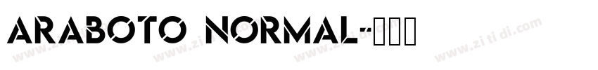 Araboto Normal字体转换